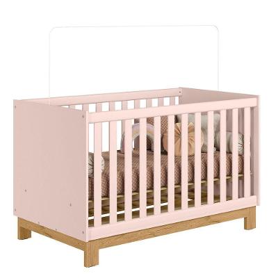 Berço Mini Cama Infantil Mdp-mdf Q Encanto Slim Rosa