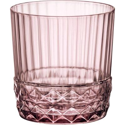 Jg 6pç Copo Uísque Bormioli Rocco America 20s Vidro 370ml 9x8x8cm Rosa