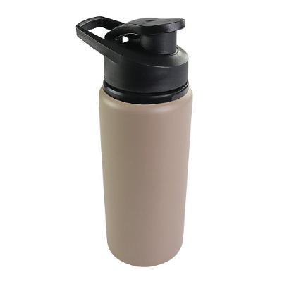 Garrafa Squeeze De Alumínio 600ml Com Alça - Bege