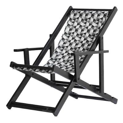 Espreguiçadeira Preguiçosa Dobrável Black Cb-triang Preto