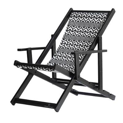 Espreguiçadeira Preguiçosa Dobrável Black Cb-retro