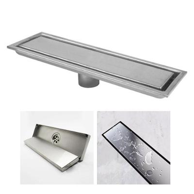 Ralo Linear Oculto Inox 40cm Banheiro Lavabo Anti Odor Anti Inseto Invisivel Resistente Seguro