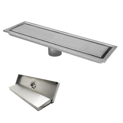 Ralo Linear Oculto Inox 40cm Banheiro Lavabo Anti Odor Invisivel Anti Inseto Resistente Seguro