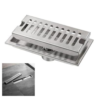 Ralo Linear Aço Inox 30cm Banheiro Lavabo Area Externa Anti Odor Anti Inseto Piscina Quintal Seguro