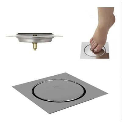 Ralo Fechamento Automático Inteligente Tipo Click Em Inox Tamanho - 15X15Cm