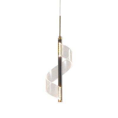 Lustre Pendente Skylight Mast 3066 Led Bivolt Preto / Translucido