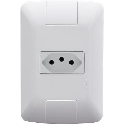 Kit 2 Conjunto 4x2 1 Tomada 2p+t Tramontina 10a 250v Branco