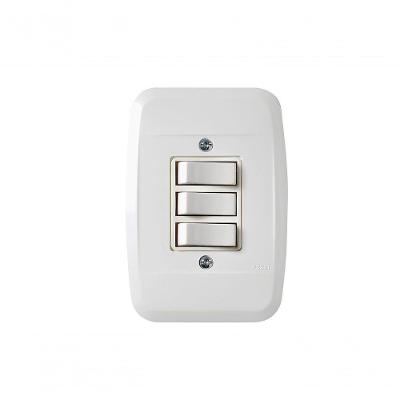 Interruptor Embutir Simples 3 T.p Branca 43100 - Pezzi