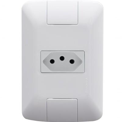 Kit 4 Conj 4x2 Tomada 2p+t Tramontina Aria 20a 250v Branco