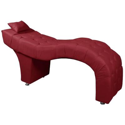 Maca Estofada Para Clínica De Estética Facial Com Capitonê Vermelho