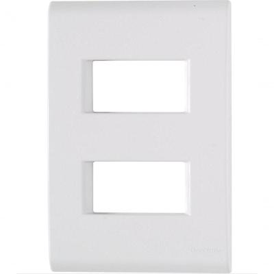 Kit 9 Placa 2 Postos Afastados 4x2 Tramontina Liz Branca