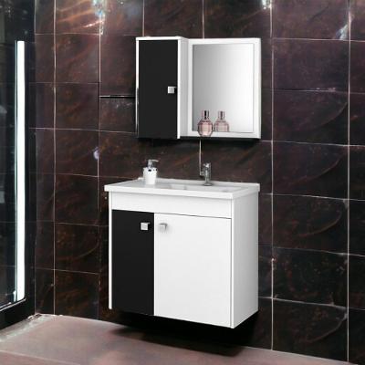 Conjunto Para Banheiro Munique Branco e Preto Fosco Bechara
