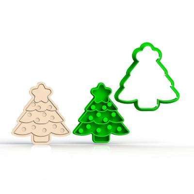 Cortador Natal árvore De Natal Para Biscoito (2 Peças) Corta E Marca Tamanho 5 Cm