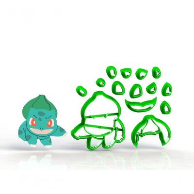 Cortador Pokemon Bulbasaur Modular Tamanho 6 Cm