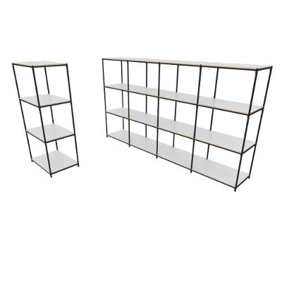 Praleira De Aço Reforçada Mini Porta Pallet 200x60x90 Estante Estoque Bandeja Branca 1 Módulo + 4 Módulos Conjugados