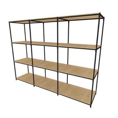 Praleira De Aço Reforçada Mini Porta Pallet 200x60x90 Estante Estoque Bandeja Crua 3 Módulos Conjugados