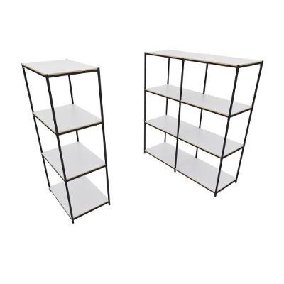 Praleira De Aço Reforçada Mini Porta Pallet 200x60x90 Estante Estoque Bandeja Branca 1 Módulo + 2 Módulos Conjugados