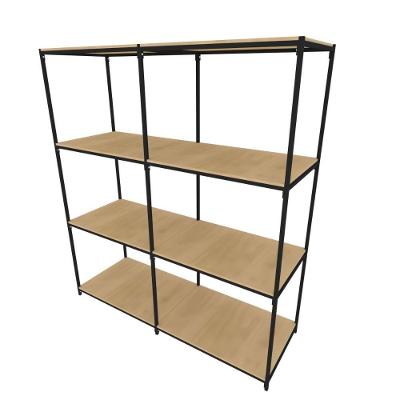 Praleira De Aço Reforçada Mini Porta Pallet 200x60x90 Estante Estoque Bandeja Crua 2 Módulos Conjugados