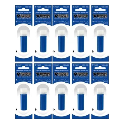 Kit 10 Pilot Refis V-board Master Azul