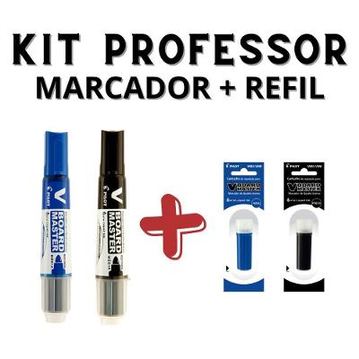 Kit 2 Marcadores Para Quadro Branco + Refil Pilot V-board Master