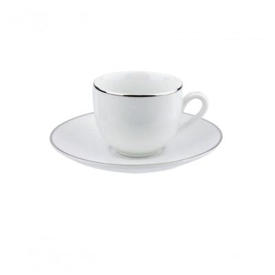Xícara De Chá Em Porcelana Legacy Silver 220ml L?hermitage Branca
