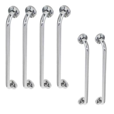 Alça De Apoio Barra Inox Kit 6 Unidades 70cm 80cm Suporte Gestante Idoso Criança Corrimao