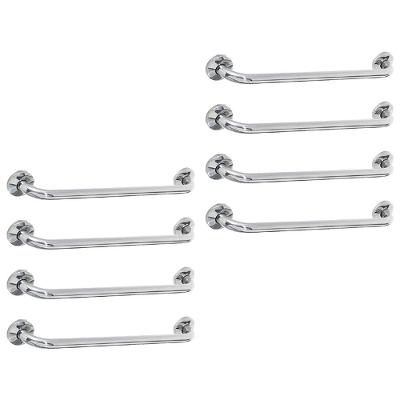 Alça De Apoio 60cm Barra Inox Kit 8 Uni Idoso Banheiro Corrimao Suporte Resistente