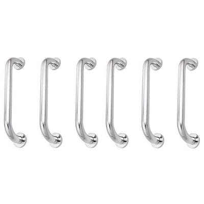Alça De Apoio Inox 30cm Barra Kit 6 Unidades Acessibilidade Corrimao Suporte