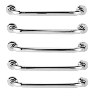 Barra Alça Apoio Kit 5 Uni Aço Inox 30cm Suporte Pcd Cadeirante Criança Idoso Anti Queda Acidente