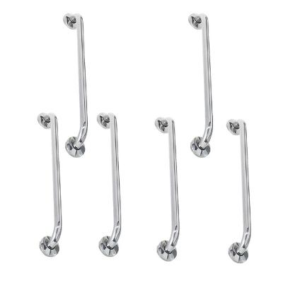 Alça De Apoio Barra 60cm Inox Kit 6 Unidades Segurança Acessibilidade Suporte Parede Corrimao