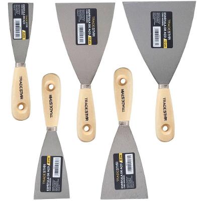Kit 5 Espátula 4 6 8 10 12 Cm Aço Multiuso Massa Cola Drywal