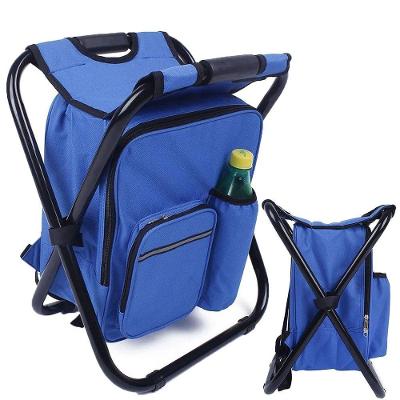 Cadeira Mochila Banco Banqueta Bolsa Semi Termica 2 Em 1 Portatil Conserva Alimentos Bebidas