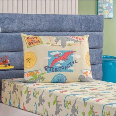 Jogo De Cama Lençol Bouti Infantil Kids Solteiro 02 Peças - Dino.