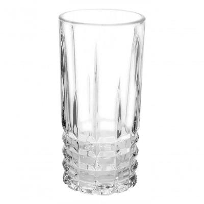 Jogo 6 Copo Long Drink Vidro Alto Relevo Bred 350 Ml - Mimo