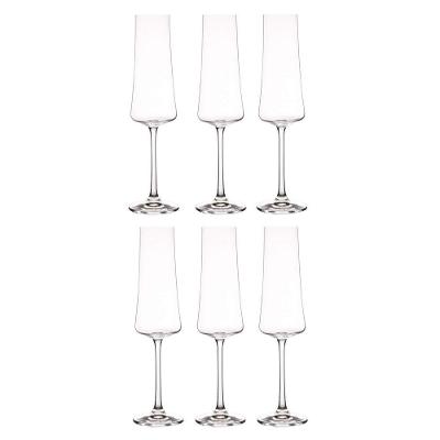 6 Taças Para Champanhe Xtra Em Cristal 210ml Bohemia