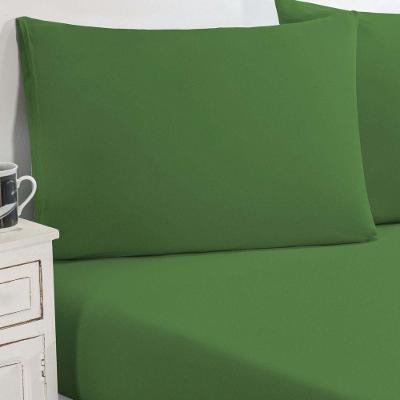 Jogo De Cama Malha Lençol 100% Algodão Gran Moratta 3 Peças King - Verde Bandeira.