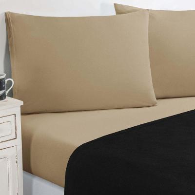 Jogo De Cama Malha Lençol 100% Algodão Gran Moratta 4 Peças Queen - Preto-cáqui.