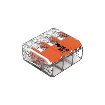 Conector Emenda 3 Cond 221-413 - Caixa Com 50 Peças Transparentes Wago