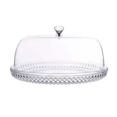 Prato Para Bolo Com Tampa Em Acrílico 33cm Diamond Kenya