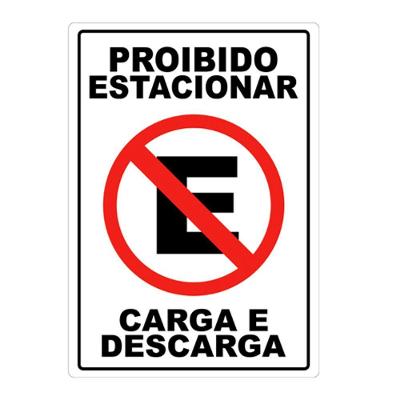 Adesivo Proibido Estacionar Carga E Descarga Cor Vermelho