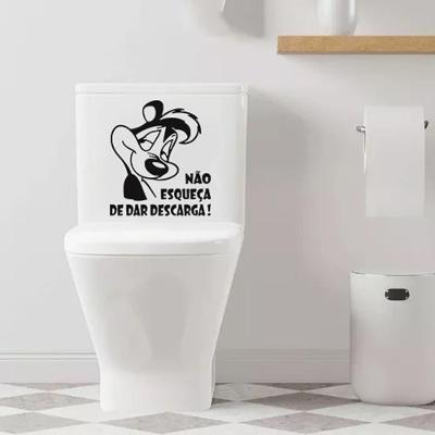 Adesivo Vinil Decorativo Tampa De Vaso Sanitário Cor Preto