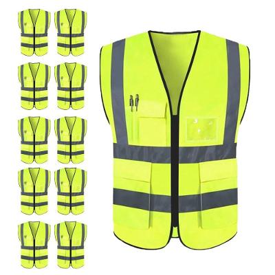 Colete Sinalizador Faixa Kit 10 Unidades Refletivo Segurança Epi Blusao Fluorescente Obra Trabalho