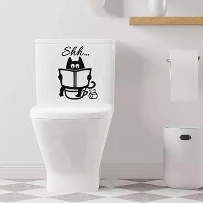 Adesivo Vinil Decorativo Tampa De Vaso Sanitário Cor Preto