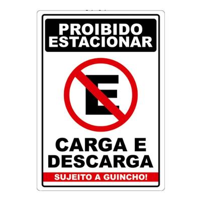 Adesivo Proibido Estacionar Carga E Descarga Sujeito A Guincho Cor Vermelho