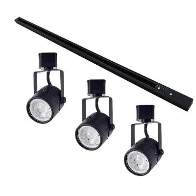 Kit Trilho Eletrificado 1m + 3 Spots Mr16 Gu10 - Nordecor Preto
