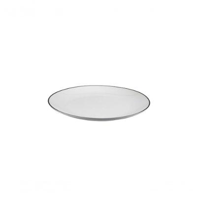 Prato De Sobremesa Em Porcelana Legacy Silver 19cm L’hermitage Branco