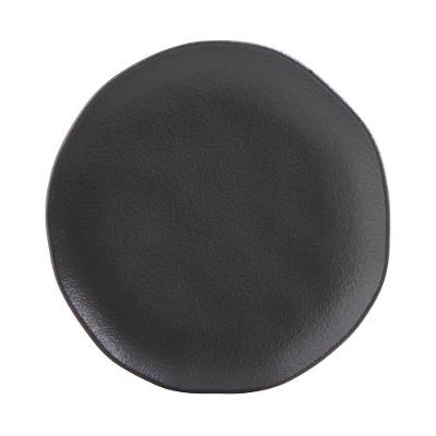Prato Para Sobremesa Geo Carbon Matte 19cm Porto Brasil Preto