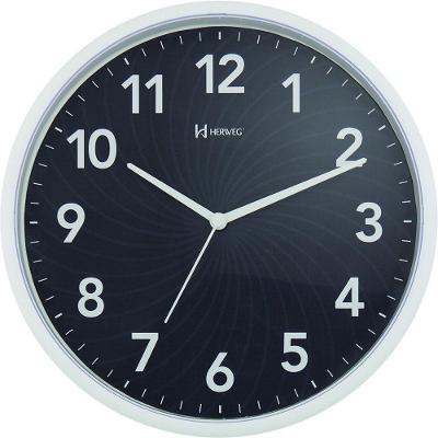 6182 Relógio Parede Plastico 26cm Herweg Preto
