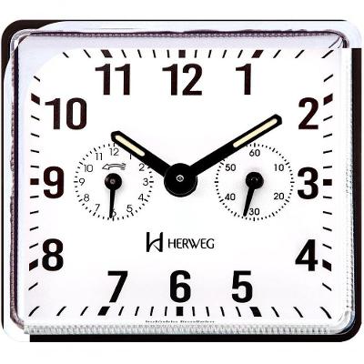 Relógio Despertador Antigo A Cordas Preto Herweg 2245 Branco