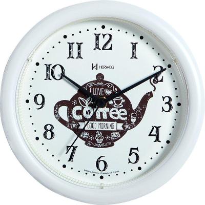Relógio Parede Pequeno Herweg Cozinha Café 660061 Branco